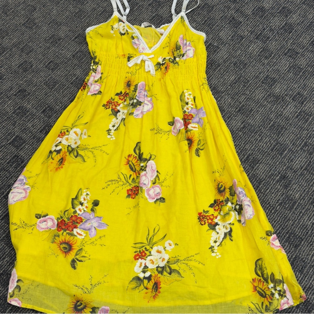 Derek Heart Yellow Floral‎ Sundress